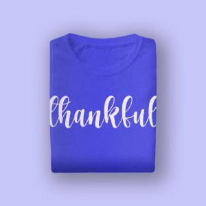 Camiseta Azul Estampada