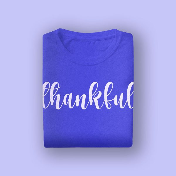 Camiseta Azul Estampada