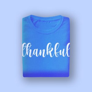 Camiseta Celeste Estampada