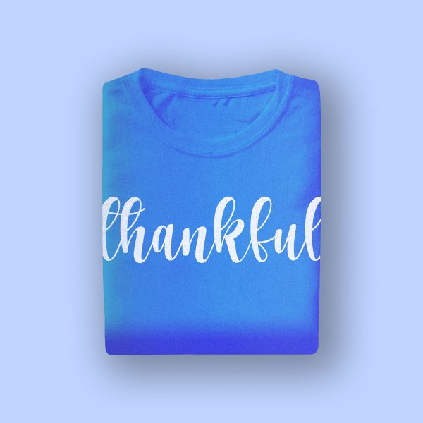 Camiseta Celeste Estampada