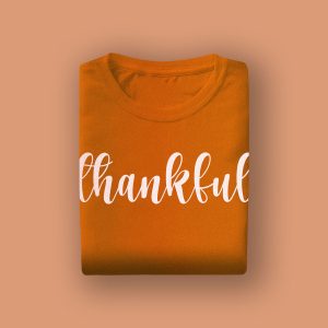 Camiseta Naranja Estampada